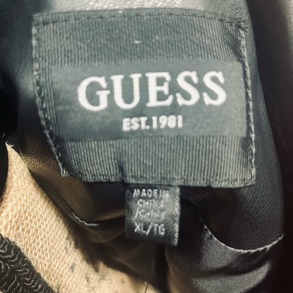 Guess by Marciano Black Faux Leather Peplum Moto Jacket - Picture 13 of 16